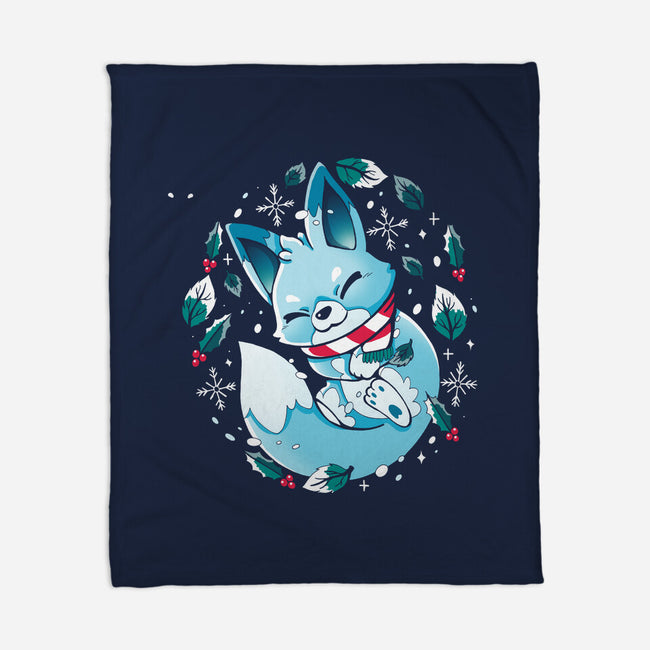 Winter Fox-None-Fleece-Blanket-Vallina84