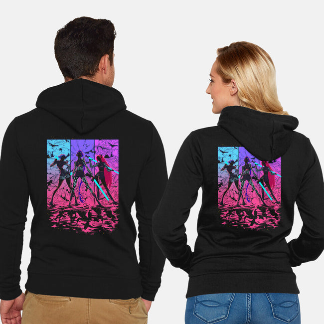 Born To Glow-Unisex-Zip-Up-Sweatshirt-Ionfox