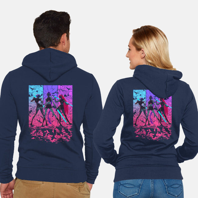 Born To Glow-Unisex-Zip-Up-Sweatshirt-Ionfox