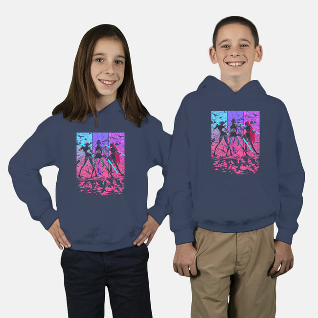Born To Glow-Youth-Pullover-Sweatshirt-Ionfox