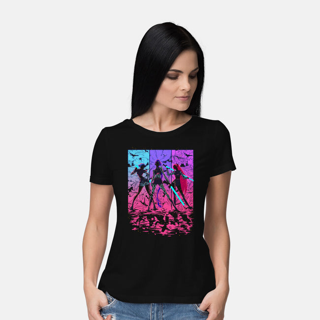 Born To Glow-Womens-Basic-Tee-Ionfox