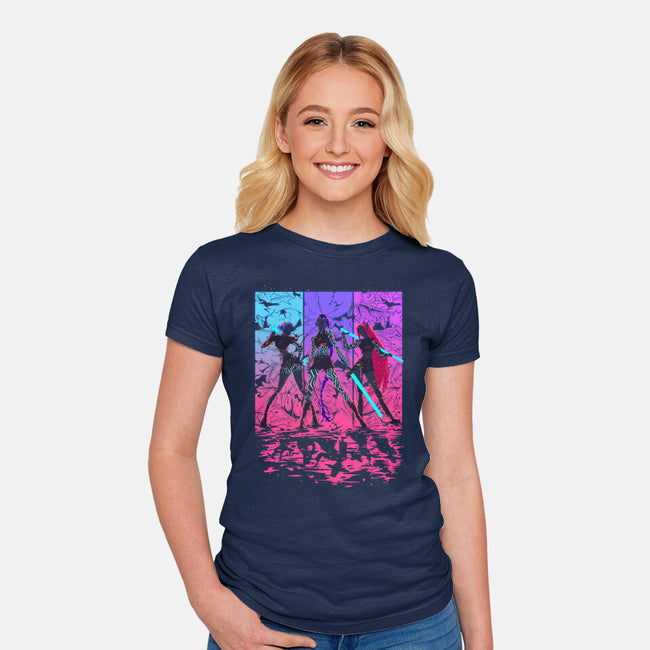 Born To Glow-Womens-Fitted-Tee-Ionfox
