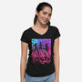 Born To Glow-Womens-V-Neck-Tee-Ionfox