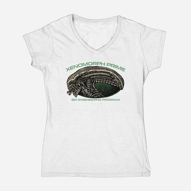 Bio Engineering Program-Womens-V-Neck-Tee-glitchygorilla