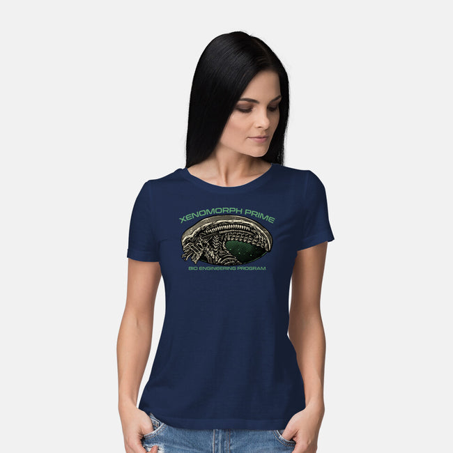 Bio Engineering Program-Womens-Basic-Tee-glitchygorilla