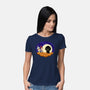 I Got A Rock Fact-Womens-Basic-Tee-DrawnByBryan