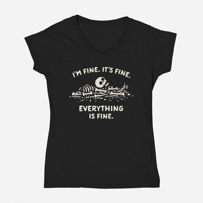 A Fine Pile Of Bones-Womens-V-Neck-Tee-kg07