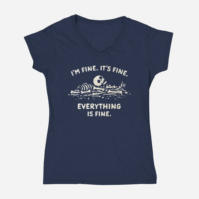 A Fine Pile Of Bones-Womens-V-Neck-Tee-kg07