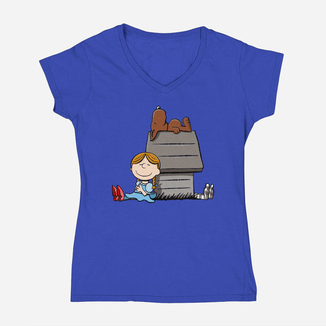 Accidents Will Happen-Womens-V-Neck-Tee-DrawnByBryan