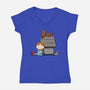 Accidents Will Happen-Womens-V-Neck-Tee-DrawnByBryan