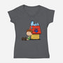 Now It’s Time For So Long-Womens-V-Neck-Tee-DrawnByBryan