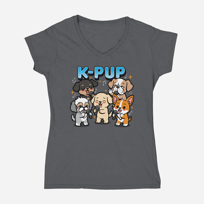 K-Pup-Womens-V-Neck-Tee-Boggs Nicolas