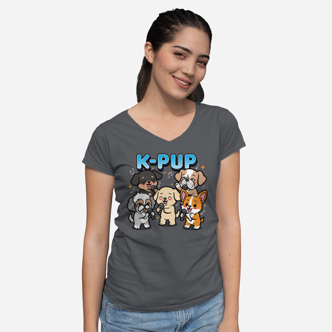 K-Pup-Womens-V-Neck-Tee-Boggs Nicolas