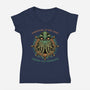 Creatures Of The Deep-Womens-V-Neck-Tee-glitchygorilla