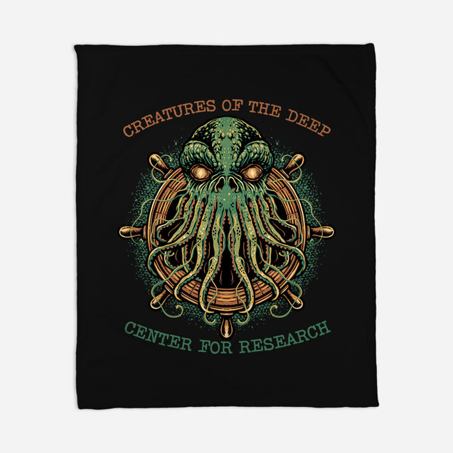 Creatures Of The Deep-None-Fleece-Blanket-glitchygorilla