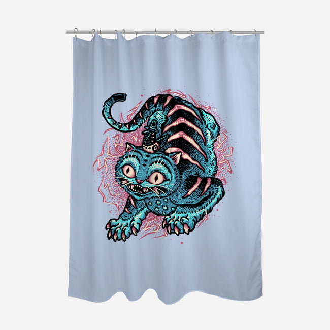 Blue Tiger Companion-None-Polyester-Shower Curtain-glitchygorilla