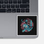 Blue Tiger Companion-None-Glossy-Sticker-glitchygorilla