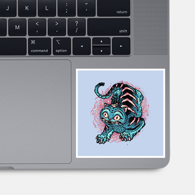 Blue Tiger Companion-None-Glossy-Sticker-glitchygorilla