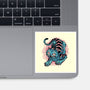 Blue Tiger Companion-None-Glossy-Sticker-glitchygorilla