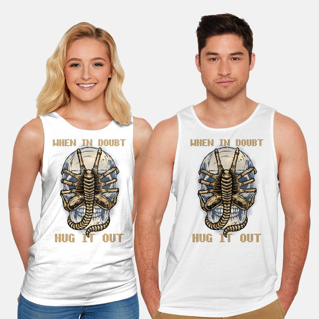 When In Doubt Hug It Out-Unisex-Basic-Tank-glitchygorilla