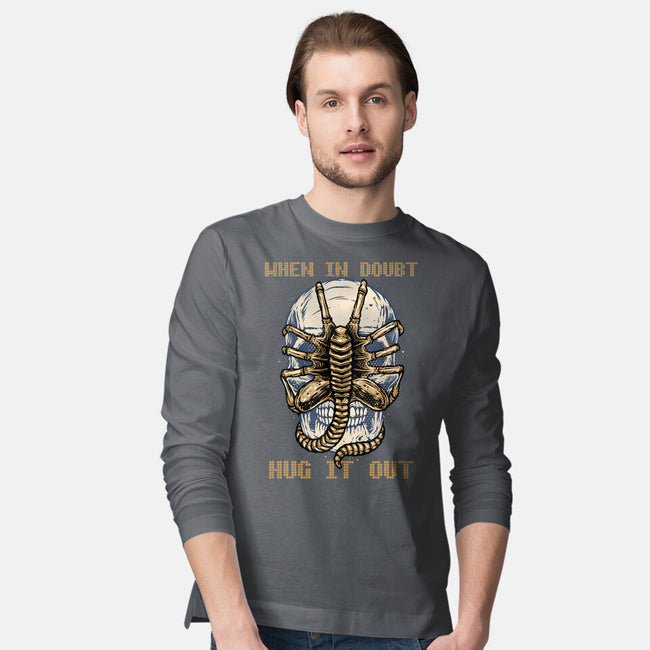 When In Doubt Hug It Out-Mens-Long Sleeved-Tee-glitchygorilla