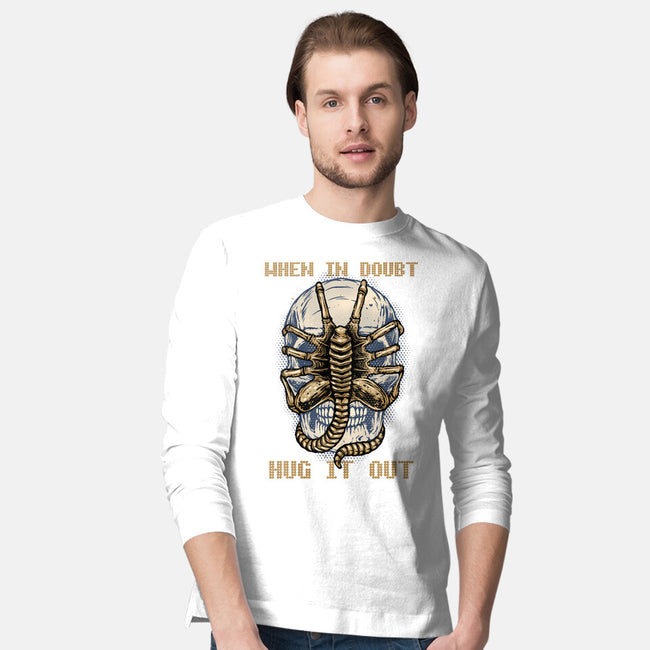When In Doubt Hug It Out-Mens-Long Sleeved-Tee-glitchygorilla