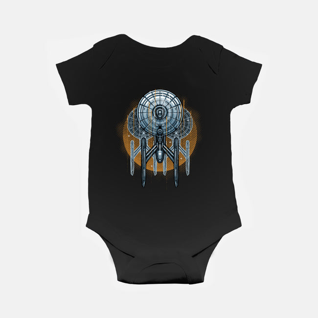 The Sun And The Enterprise-Baby-Basic-Onesie-glitchygorilla