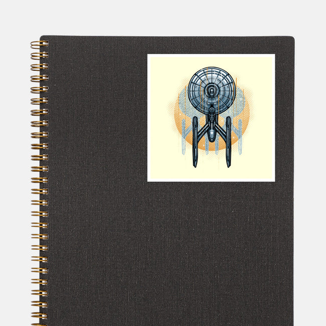 The Sun And The Enterprise-None-Glossy-Sticker-glitchygorilla