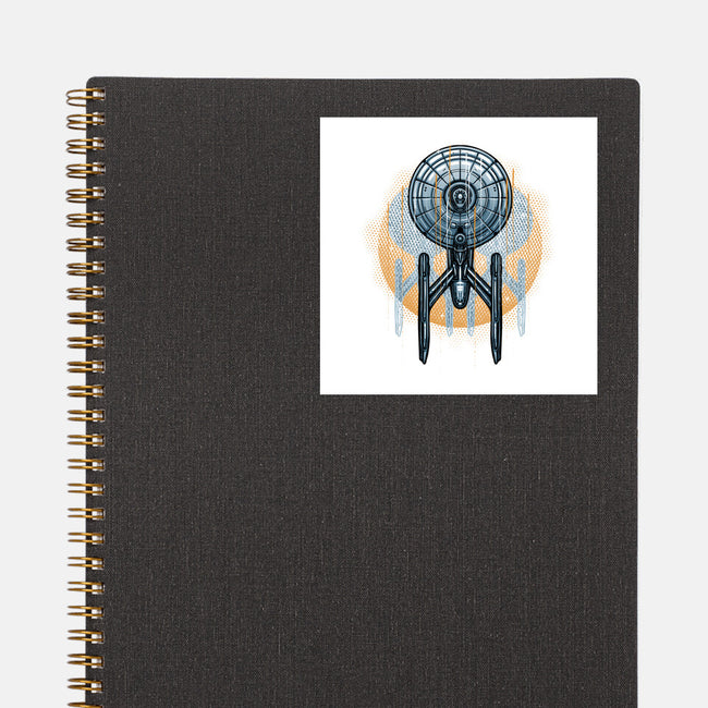 The Sun And The Enterprise-None-Glossy-Sticker-glitchygorilla