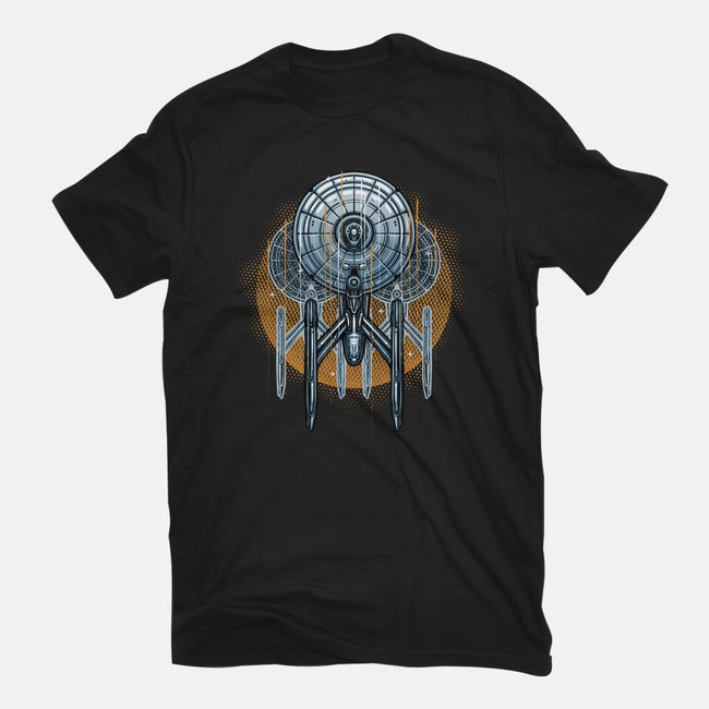 The Sun And The Enterprise-Mens-Heavyweight-Tee-glitchygorilla