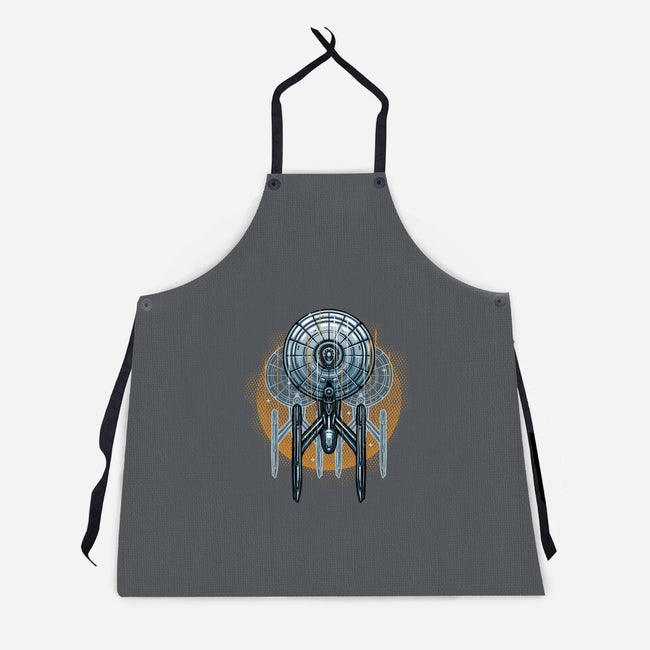 The Sun And The Enterprise-Unisex-Kitchen-Apron-glitchygorilla
