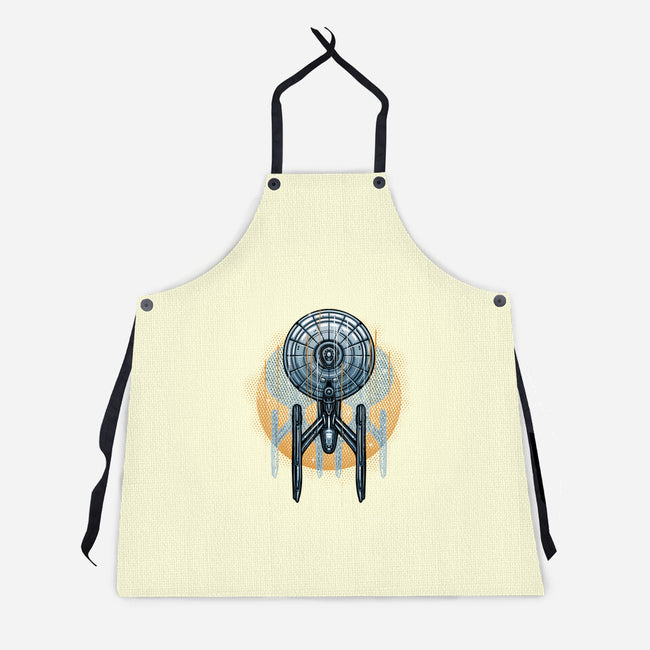 The Sun And The Enterprise-Unisex-Kitchen-Apron-glitchygorilla