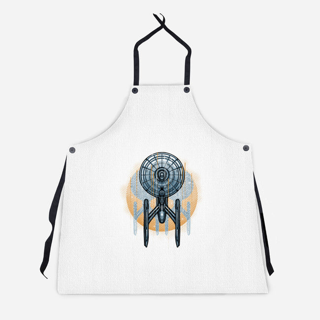 The Sun And The Enterprise-Unisex-Kitchen-Apron-glitchygorilla