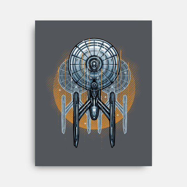 The Sun And The Enterprise-None-Stretched-Canvas-glitchygorilla