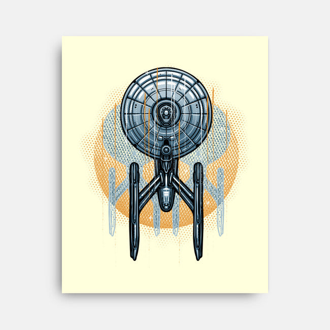 The Sun And The Enterprise-None-Stretched-Canvas-glitchygorilla
