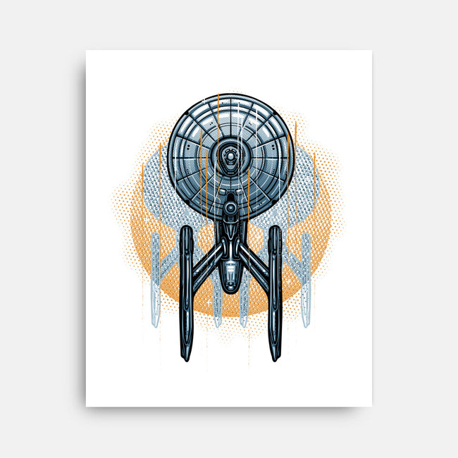 The Sun And The Enterprise-None-Stretched-Canvas-glitchygorilla