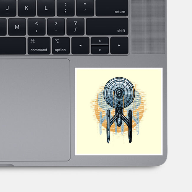 The Sun And The Enterprise-None-Glossy-Sticker-glitchygorilla