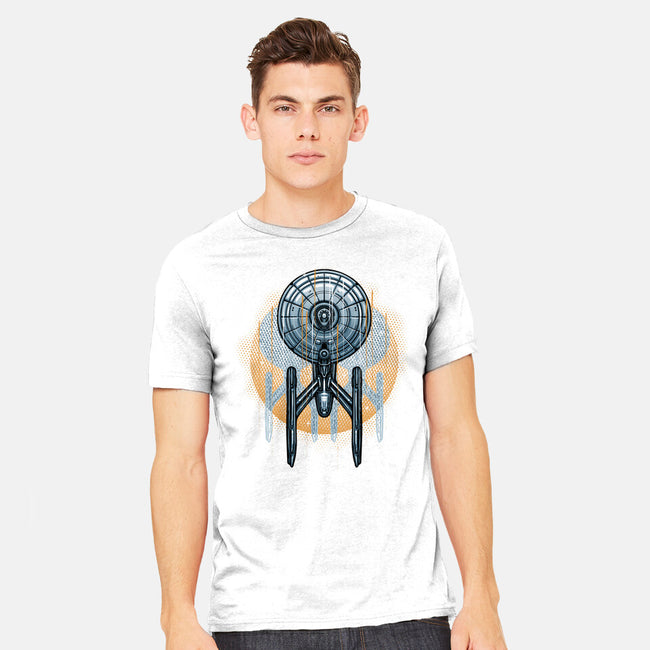 The Sun And The Enterprise-Mens-Heavyweight-Tee-glitchygorilla