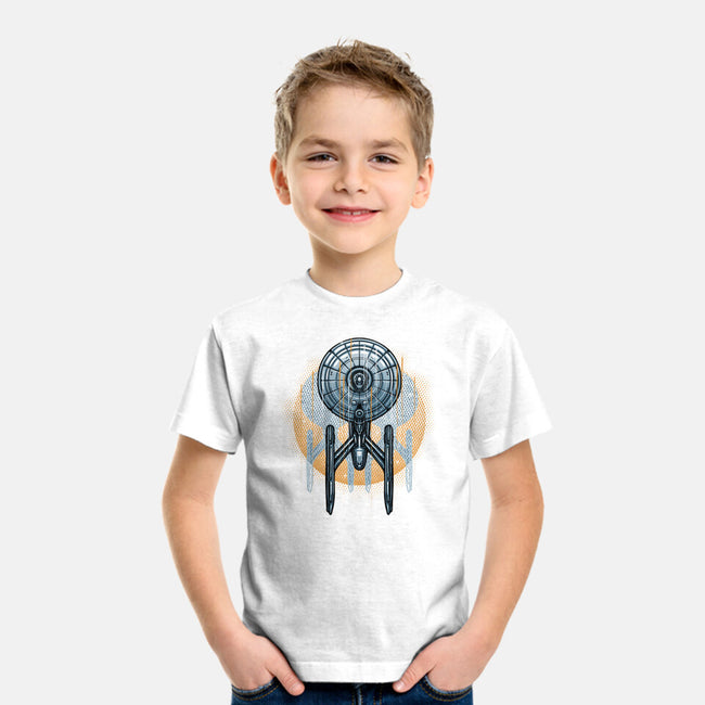 The Sun And The Enterprise-Youth-Basic-Tee-glitchygorilla