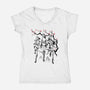 Huntrix Harmony Sumi-E-Womens-V-Neck-Tee-Astrobot Invention