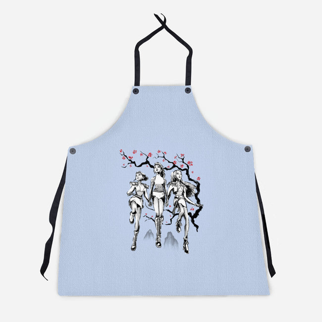 Huntrix Harmony Sumi-E-Unisex-Kitchen-Apron-Astrobot Invention