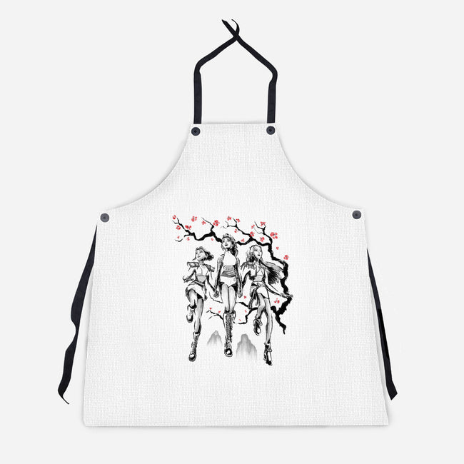 Huntrix Harmony Sumi-E-Unisex-Kitchen-Apron-Astrobot Invention