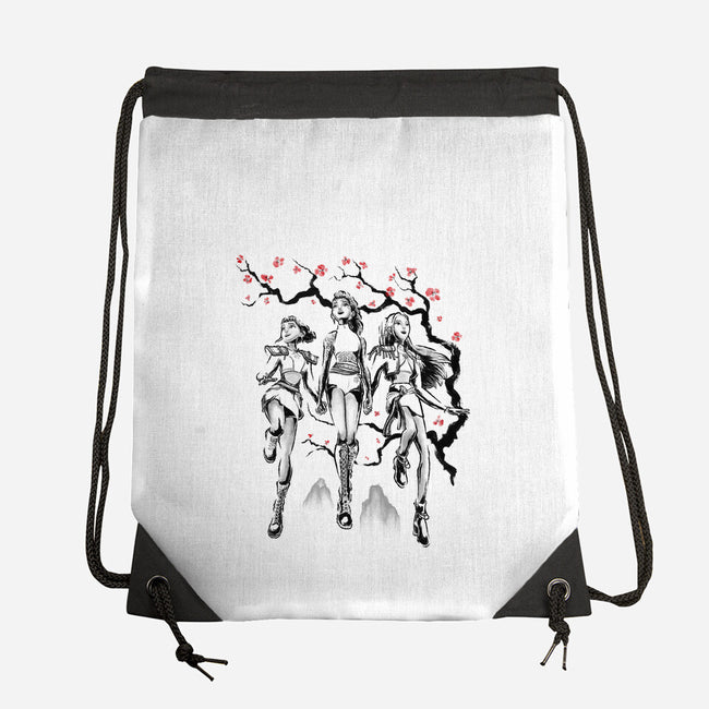 Huntrix Harmony Sumi-E-None-Drawstring-Bag-Astrobot Invention