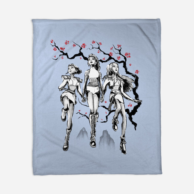 Huntrix Harmony Sumi-E-None-Fleece-Blanket-Astrobot Invention