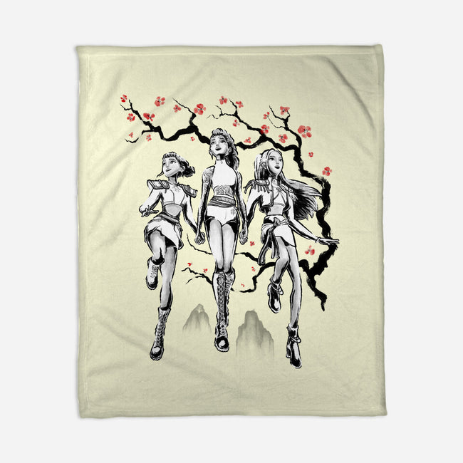 Huntrix Harmony Sumi-E-None-Fleece-Blanket-Astrobot Invention