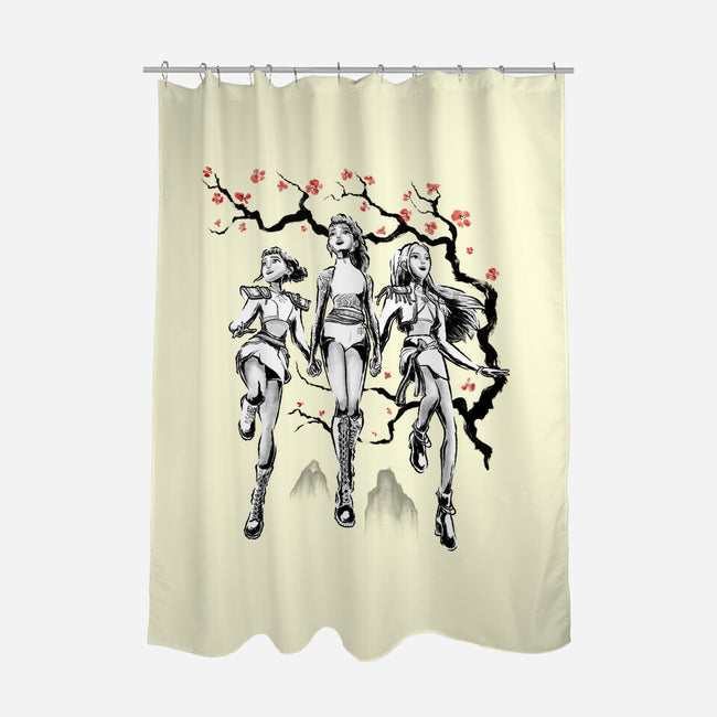 Huntrix Harmony Sumi-E-None-Polyester-Shower Curtain-Astrobot Invention