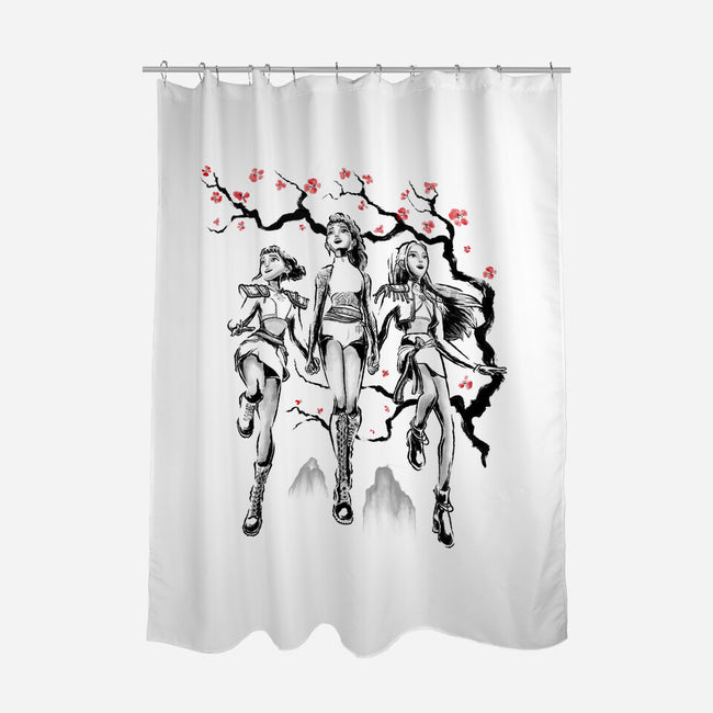 Huntrix Harmony Sumi-E-None-Polyester-Shower Curtain-Astrobot Invention