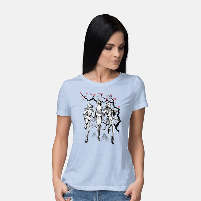 Huntrix Harmony Sumi-E-Womens-Basic-Tee-Astrobot Invention
