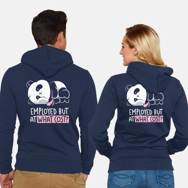 Employed At What Cost-Unisex-Zip-Up-Sweatshirt-koalastudio