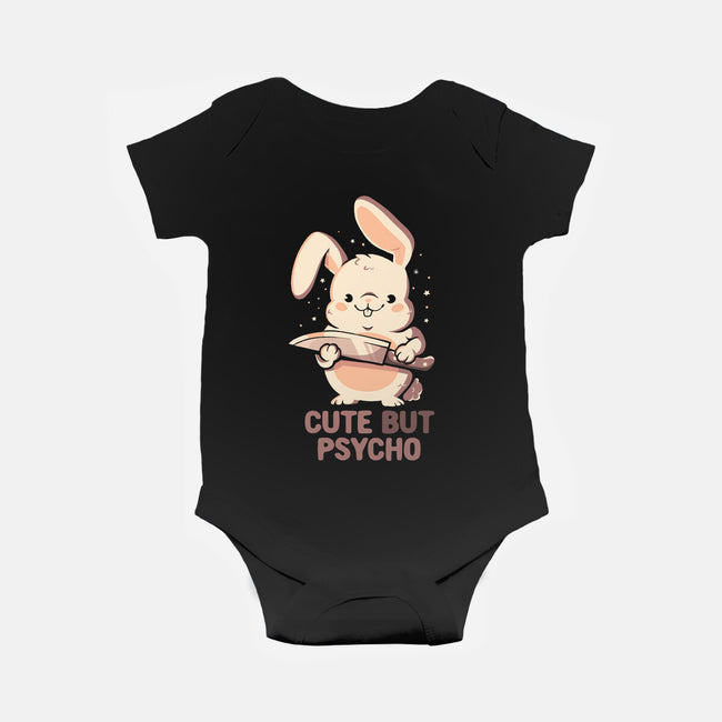 Cute But Psycho Bunny-Baby-Basic-Onesie-eduely